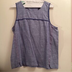 J crew denim look top size 12 EUC